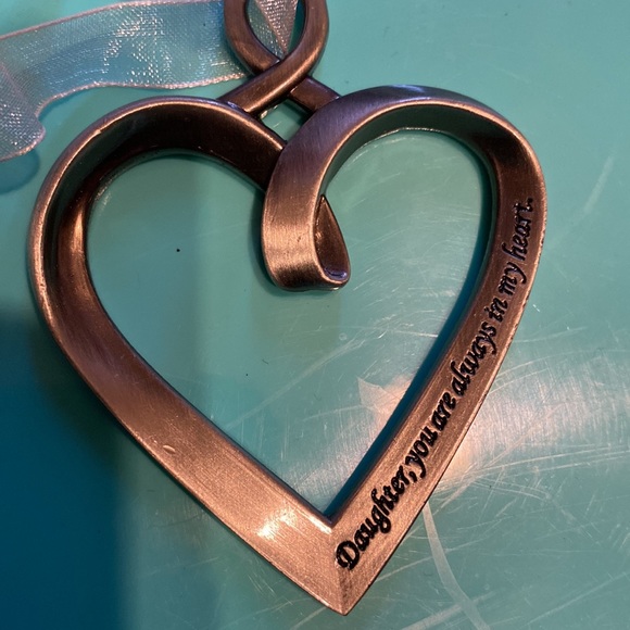 Ornament heart silver color - Picture 2 of 4